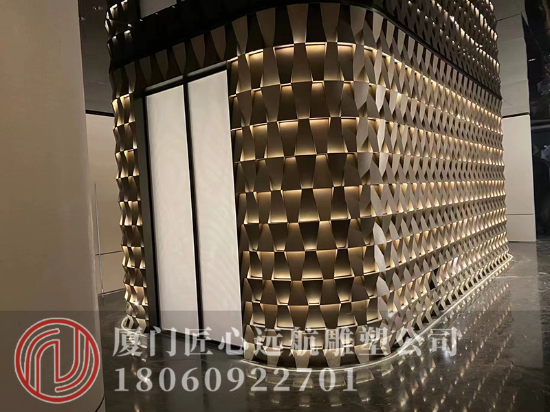 国贸上海佘北展示中心不锈钢灯光艺术墙